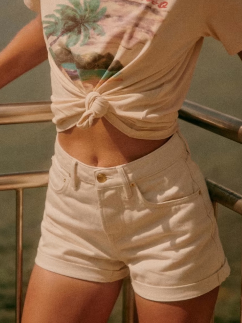 NWT SEZANE NIELS SHORTS ECRU